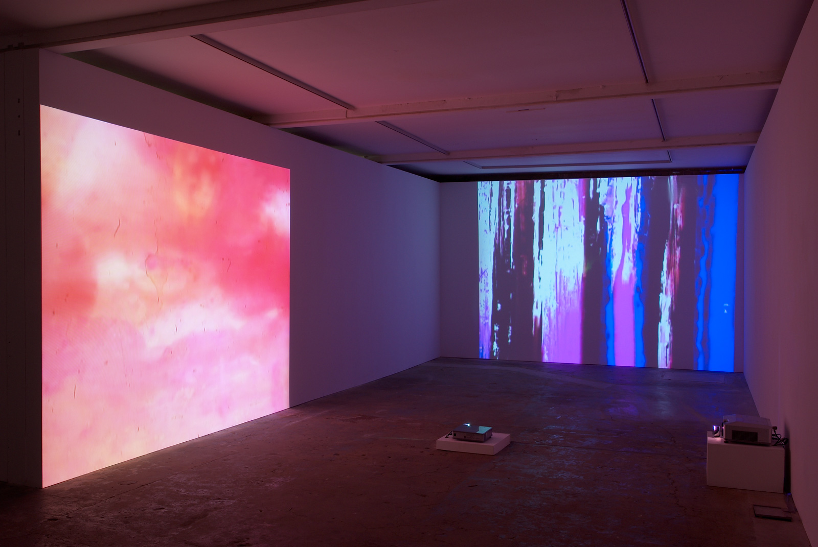 Installation view. Electric Kool-Aid and Mezcal Worm
, Jennifer West