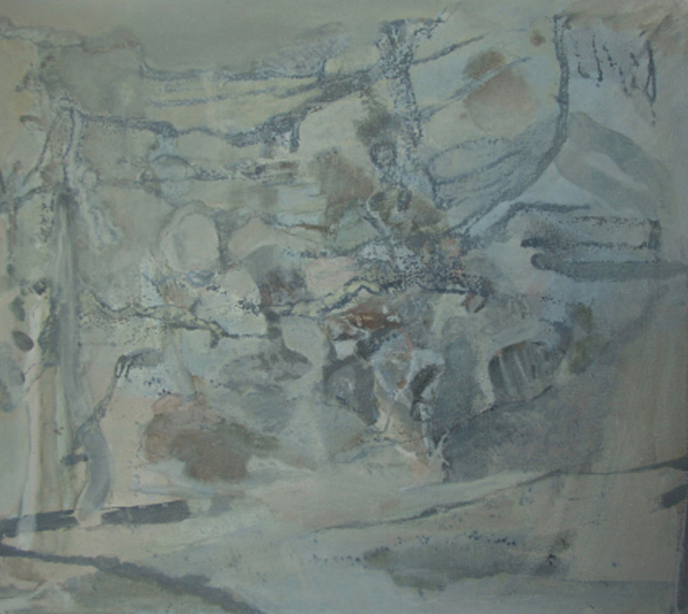 Burnmarks, 2008. Acrylic on canvas. 45 x 50 cms, 17 3/4 x 19 5/8 ins. Thomas Hylander
