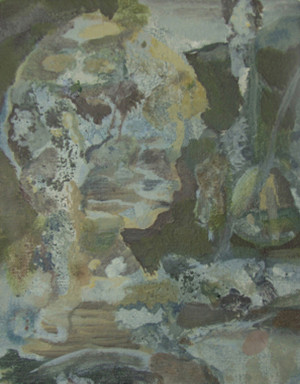 In Profile, 2009. Acrylic on canvas. 25 x 20 cms, 9 7/8 x 7 7/8 ins. Thomas Hylander