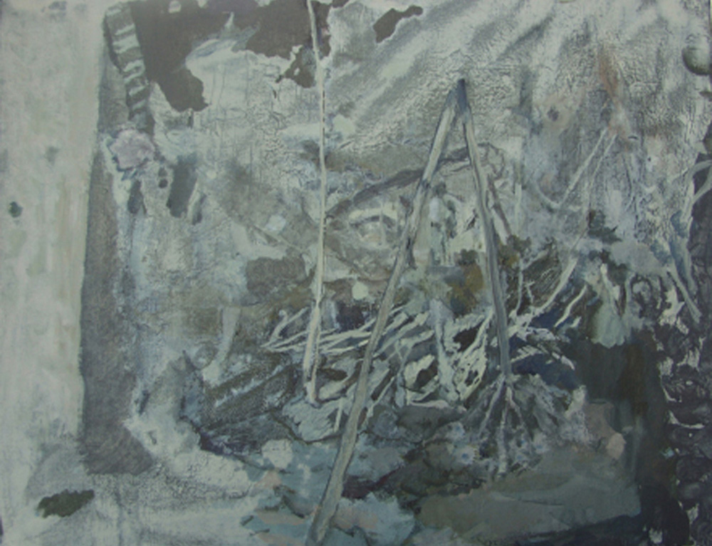Triangulate, 2008. Acrylic on canvas. 30 x 40 cms, 11 3/4 x 15 3/4 ins. Thomas Hylander