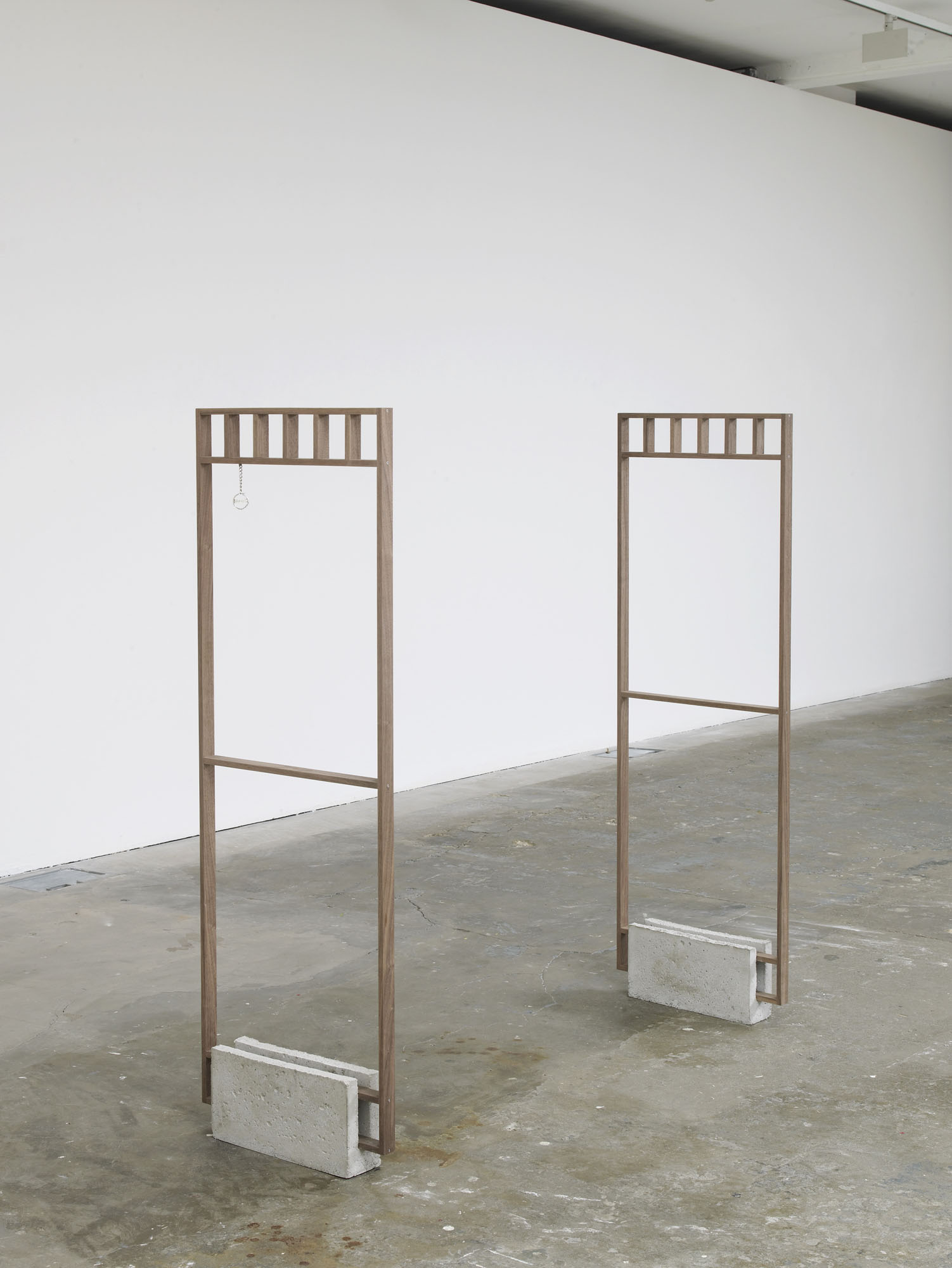 Whatever currency is hot right now, 2016
Walnut frame, cement plinth, engraved metal label, metal chain, earing (by PIETER)
140 x 46 x 9 cm
55 1/8 x 18 1/8 x 3 1/2 ins. 2
, Philipp Timischl