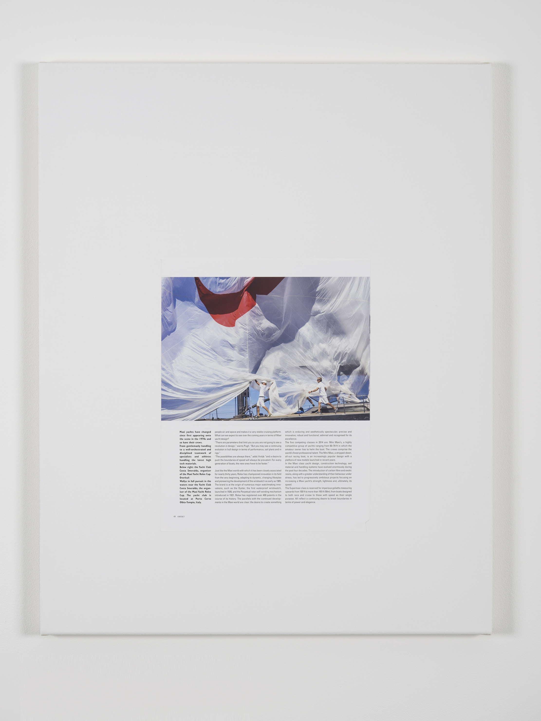 Erika Landström, Need for Speed, 2015, Magazine page and gesso on canvas, 63 x 50 cm, 24 3/4 x 19 3/4 ins. Nein ist für lange weile
, Erika Landström, Dana Munro and Anna Zacharoff