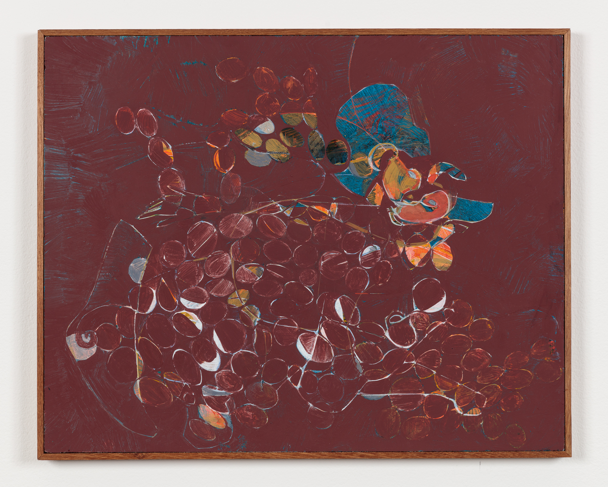 Nicholas Byrne, You turn and turn. Levitating figure, 2015, oil on gessoed panel with artists frame, 50 x 40 x 2 cm, 19 3/4 x 15 3/4 x 3/4 ins. Nicholas Byrne