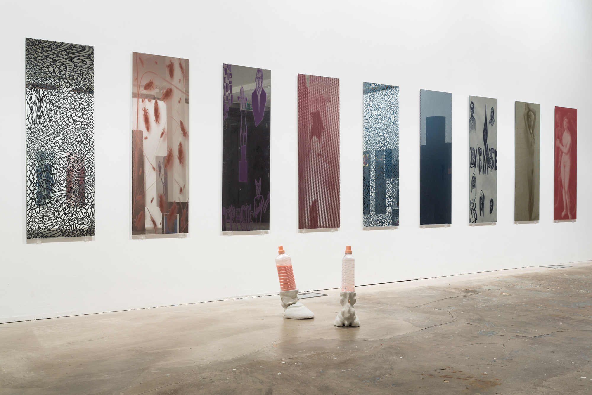 One step away from further Hell, 2015, Lena Henke and Marie Karlberg, Vilma Gold, London, installation view. One step away from further Hell
, Lena Henke and Marie Karlberg